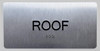 ROOF Floor Number Sign Silver-Tactile Touch Braille Sign - The Sensation line