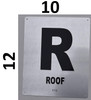 ROOF Floor Number  Signage- Tactile Touch Braille  Signage - The Sensation line