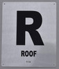 ROOF Floor Number  Safety Sign- Tactile Touch Braille  Safety Sign - The Sensation line