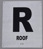 ROOF Floor Number  Compliance Sign- Tactile Touch Braille  Compliance Sign - The Sensation line