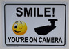 Smile You'Re On Camera Sign Sign