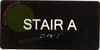 STAIR A SIGN Braille Sign with Raised Tactile Graphics and Letters -The Sensation line