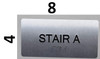 Stair A  Safety Sign Silver-Tactile Touch Braille  Safety Sign - The Sensation line