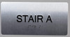 Stair A  Compliance Sign Silver-Tactile Touch Braille  Compliance Sign - The Sensation line