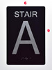 Stair A  Signage -Stair Number  Signage Black The Sensation line