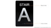 Stair A  Safety Sign -Stair Number  Safety Sign Black The Sensation line