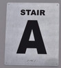 Stair A  Compliance Sign- Tactile Touch Braille  Compliance Sign - The Sensation line