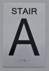 Stair A  Compliance Sign -Tactile Touch Braille  Compliance Sign The Sensation line