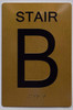 Stair B Sign- Gold The Sensation line