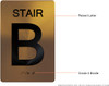 Stair B  Compliance Sign- Gold The Sensation line