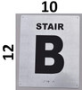 Stair B  Signage Silver- Tactile Touch Braille  Signage - The Sensation line