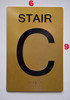 STAIR C  Signage- GOLD The sensation line