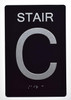 Stair C Sign -Stair Number Sign Black The Sensation line