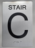 Stair C  Safety Sign Tactile Touch Braille  Safety Sign- The Sensation line