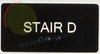 STAIR D  Signage Braille  Signage with Raised Tactile Graphics and Letters -The Sensation line