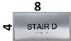 Stair D  Signage Silver-Tactile Touch Braille  Signage - The Sensation line