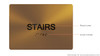 Stairs  Safety Sign - Gold The Sensation line