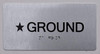 Star Ground Floor Number Sign Silver-Tactile Touch Braille Sign - The Sensation line