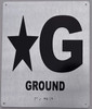 Star Ground Floor  Signage- Tactile Touch Braille  Signage - The Sensation line