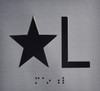 STAR L Floor Elevator Jamb Plate  Signage With Braille and raised number-Elevator floor number  Signage(SILVER)