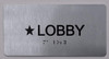 Star Lobby Floor Number Sign Silver-Tactile Touch Braille Sign - The Sensation line