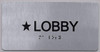 Star Lobby Floor Number  Signage Silver-Tactile Touch Braille  Signage - The Sensation line