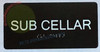 SUB CELLAR FLOOR SIGN Braille Sign with Raised Tactile Graphics and Letters -The Sensation line