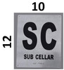 SUB Cellar  Signage Silver - Tactile Touch Braille  Signage - The Sensation line