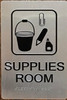 Supplies Room  Safety Sign -Braille  Safety Sign With Raised Tactile Graphics And Letters -The Sensation Line
