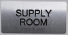 Supply Room  Compliance Sign Silver-Tactile Touch Braille  Compliance Sign - The Sensation line