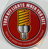 Turn Off Lights  Safety Signs - RED Aluminium-Heavy Duty