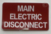 Main Electric Disconnect Label Decal  Signage