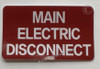 Main Electric Disconnect Label Decal  Compliance Sign