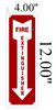 Fire Extinguisher with Arrow Down Fire and Safety  Signage