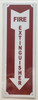 Fire Extinguisher with Arrow Down Fire and Safety  Compliance Sign