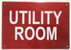 Utility Room  Signage