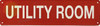 UTILITY ROOM SIGN, Fire Safety Sign