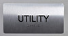Utility  Compliance Sign Silver-Tactile Touch Braille  Compliance Sign - The Sensation line