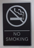 No Smoking With Braille - The Standard Ada Line Sign