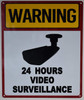 Warning 24 Hour Video Surveillance  Safety Sign