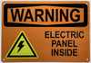 WARNING ELECTRIC PANEL INSIDE SIGN