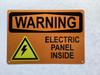 WARNING ELECTRIC PANEL INSIDE  Safety Sign