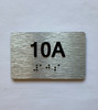 Apartment Number Unit 10A Braille Sign
