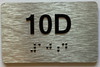 Apartment Number unit 10D Sign