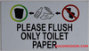 Please Flush Toilet Paper ONLY