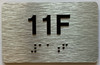 Apartment Number unit 11F Sign