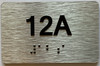 Apartment Number unit 12A Sign