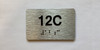 Apartment Number unit 12C Safety Sign