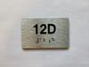 Apartment Number unit 12D Safety Sign