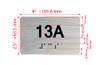 Apartment Number unit 13A Braille Sign